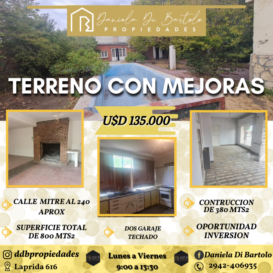 TERRENO CON MEJORAS