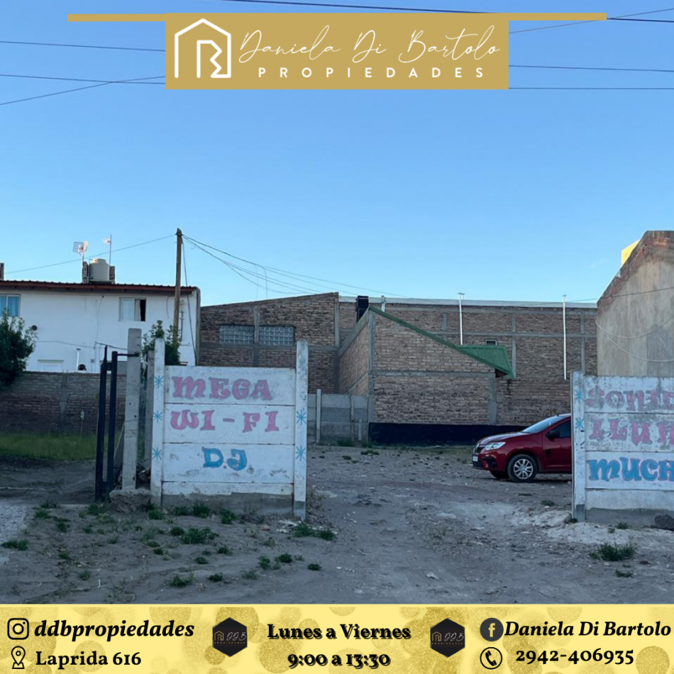  TERRENO AMPLIO DE 300MTS2 EN CALLE CHOCON AL 948