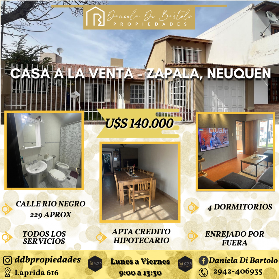 CASA EN VENTA, ZAPALA - CALLE RIO NEGRO